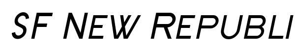 SF New Republic font preview